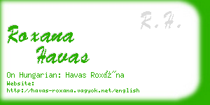 roxana havas business card